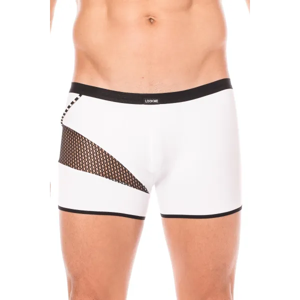 Boxer blanc filet et corde - LM2004-67WHT