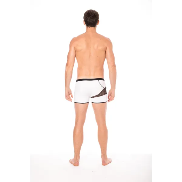 Boxer blanc filet et corde - LM2004-67WHT