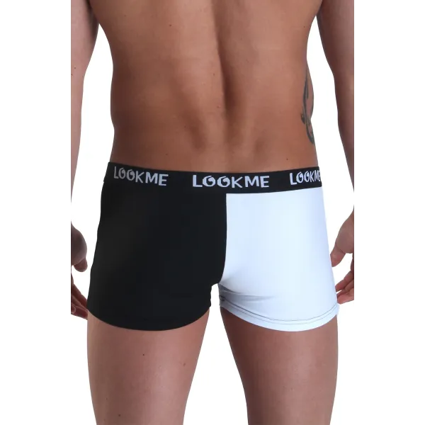 Boxer blanc noir Yin Yang - LM30-66