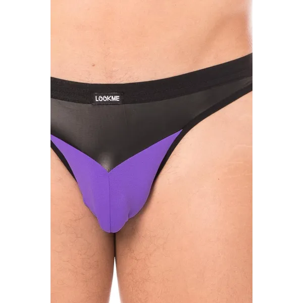 String violet simili cuir brillant - LM2001-57PUR