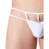 String blanc suspendu légère brillance et ornements - LM999-03WHT