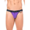 Slip violet échancré avec zip - LM2003-61PUR