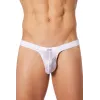 Slip brief blanc vagues satinées et fine maille - LM904-61WHT