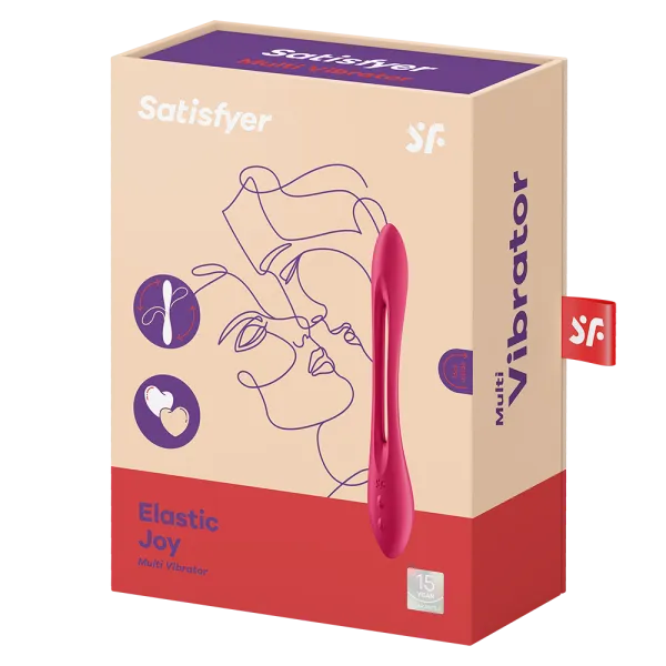 Sextoy flexible multifonction, vibromasseur, cockring, stimulateur de clitoris USB Elastic Joy Satisfyer - CC597800