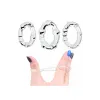 Pack 3 cockring transparents avec billes - CR-COR005CLE