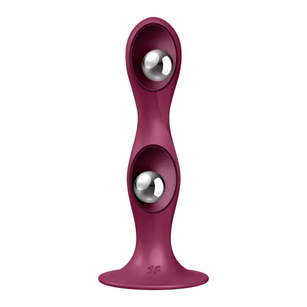 Gode ventouse silicone rouge Double Ball-R Satisfyer - CC597842