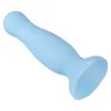 Plug anal ventouse bleu pastel taille S - A-001-S-BLU