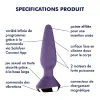 Plug anal vibrant connecté USB ilicious 1 violet Satisfyer - CC597221