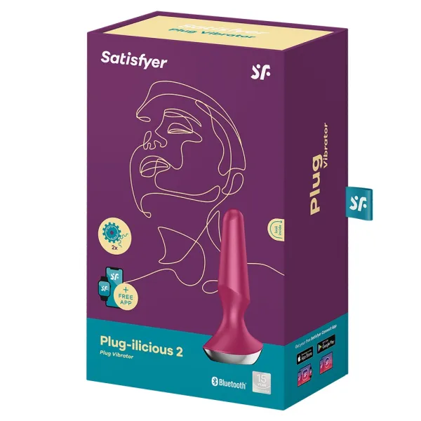 Plug anal vibrant connecté USB ilicious 2 Berry Satisfyer - CC597276