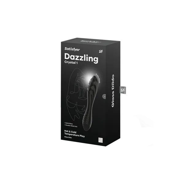 Gode en verre noir haute qualité Dazzling Crystal 1 Satisfyer - CC597831