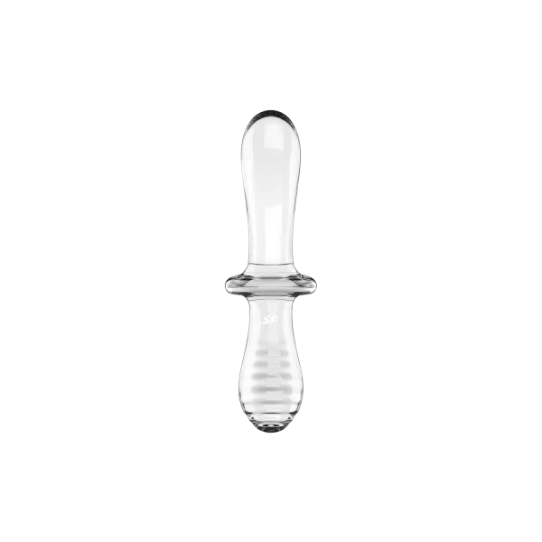 Gode en verre borosilicaté massif transparent Double Crystal Satisfyer - CC597829