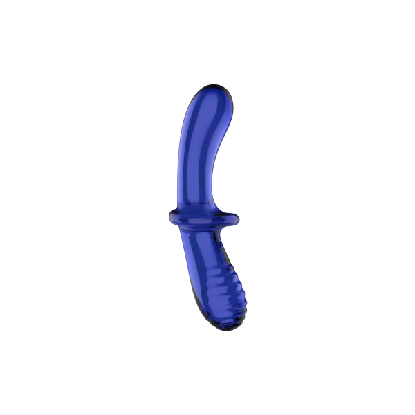 Gode en verre borosilicaté massif bleu Double Crystal Satisfyer - CC597828