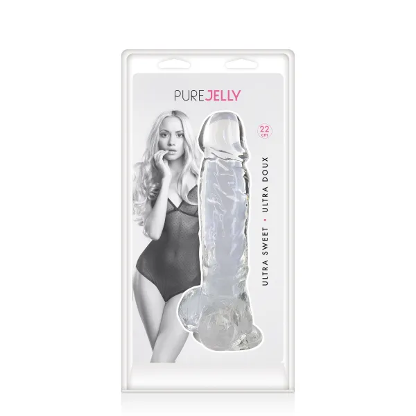 Gode jelly transparent ventouse taille XL 22cm - CC570125