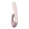 Vibromasseur point G avec stimulateur clitoris connecté chauffant USB mauve Heat Wave Satisfyer - CC597777