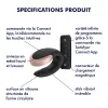 Vibromasseur connecté pour couple avec télécommande Double Love noir Satisfyer - CC597722