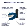 Vibromasseur connecté pour couple avec télécommande Double Love bleu Satisfyer - CC597446