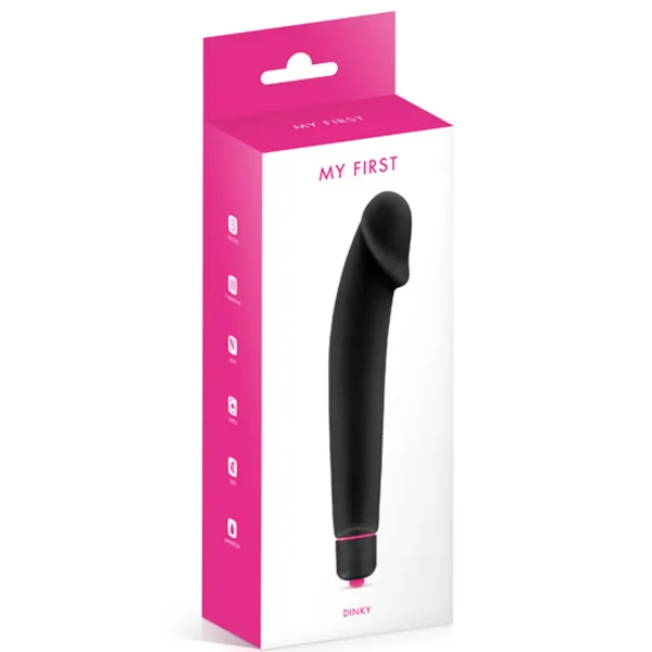 Vibromasseur noir 7 vitesses réaliste silicone lisse - CC5740070010