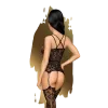 Bodystocking fantaisie noir Magical mistress - PH0112BLK