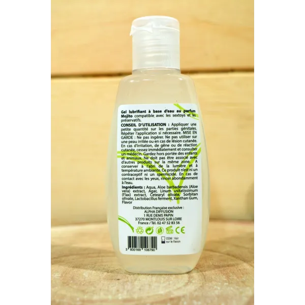 Lubrifiant à base d'eau 100% naturel Mojito 90 ml - SEZ084