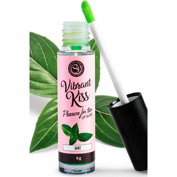 Gloss sexe oral vibrant à la menthe 100% comestible - SP6546