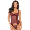 Body ouvert bordeaux avec amatures - REN50009-BUR